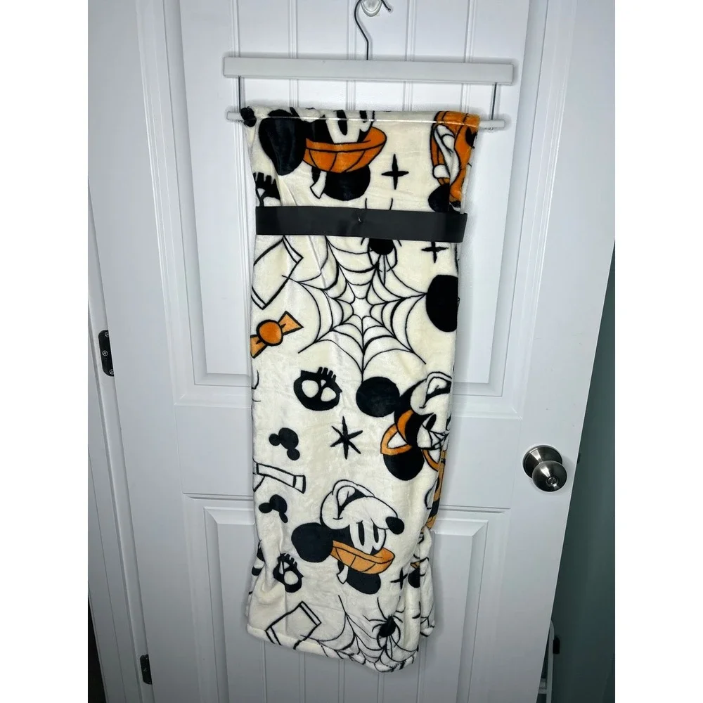 Disney Halloween Mickey Mouse Minnie Pumpkin Throw Blanket 50